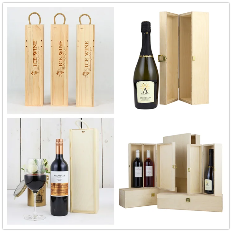 Simple Wooden Box Without Lid Empty Wooden Crate Wholesale Wooden Box