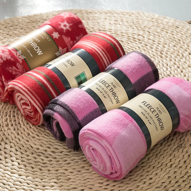 China Factory Made 100 Polyester Plush Fleece Blanket Custom Printed