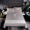 High quality egyptian print bedding cotton bed sheets printed blue bed sheet