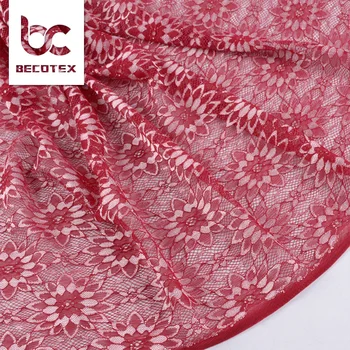 wine colored lace fabric