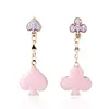 2019 Punk Women Irregular Heart Dangle Ear Stud Playing Cards Statement Earrings Jewelry