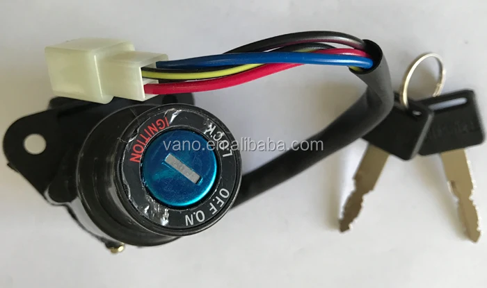 waterproof 4 pins 4 wires YBR125 motorcycle ignition switch key lock set