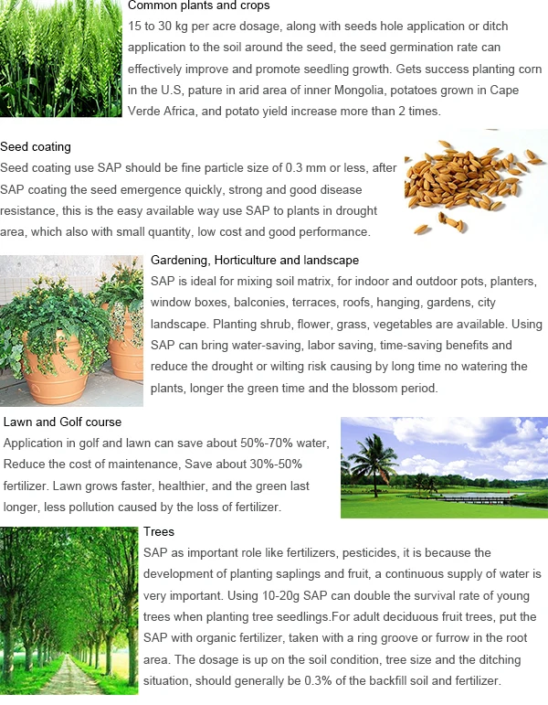 Wholesale Biodegradable Agricultural Polyacrylate Potassium Sap Polymer