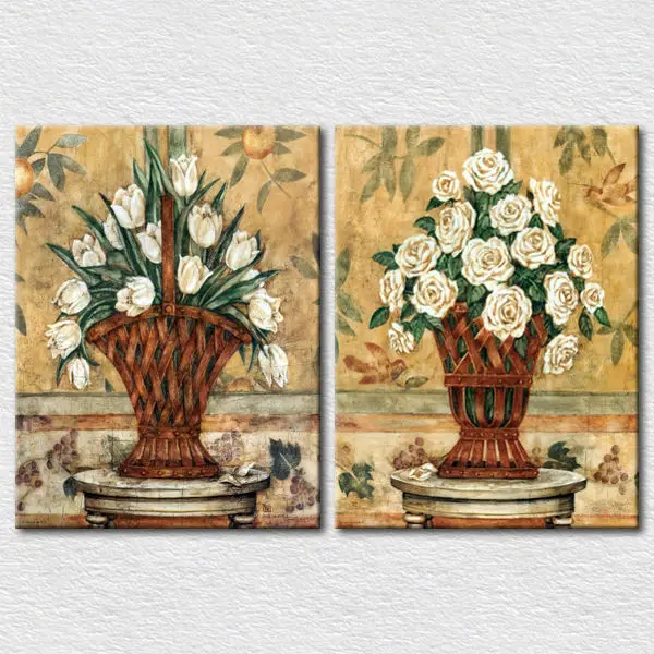 kualitas terbaik vas  bunga  desain lukisan hiasan  dinding  