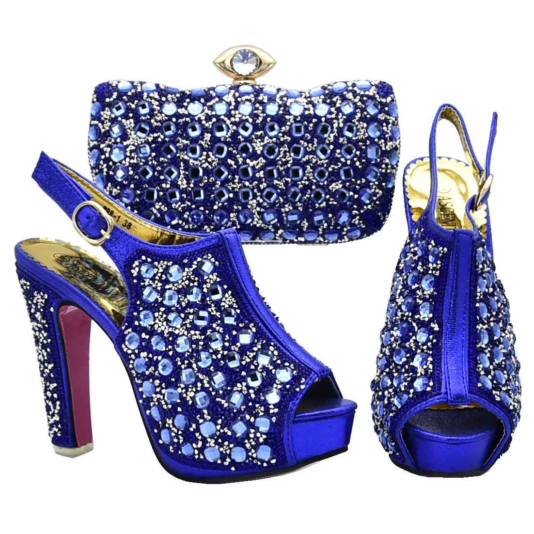 Conjunto De Zapatos Y Bolsos Para Fiesta Nigeriana,Conjunto De Zapatos