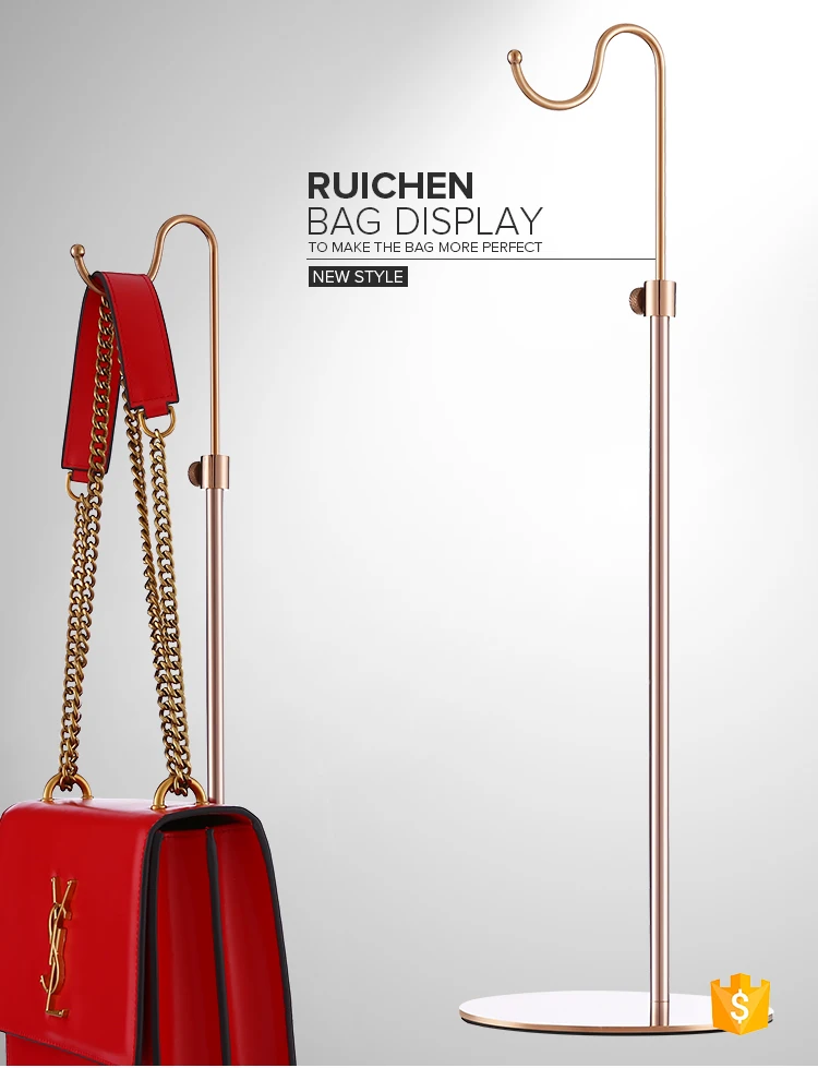 Modern Bag Display Rack Hand Bag Purse Single Hook Adjustable Height