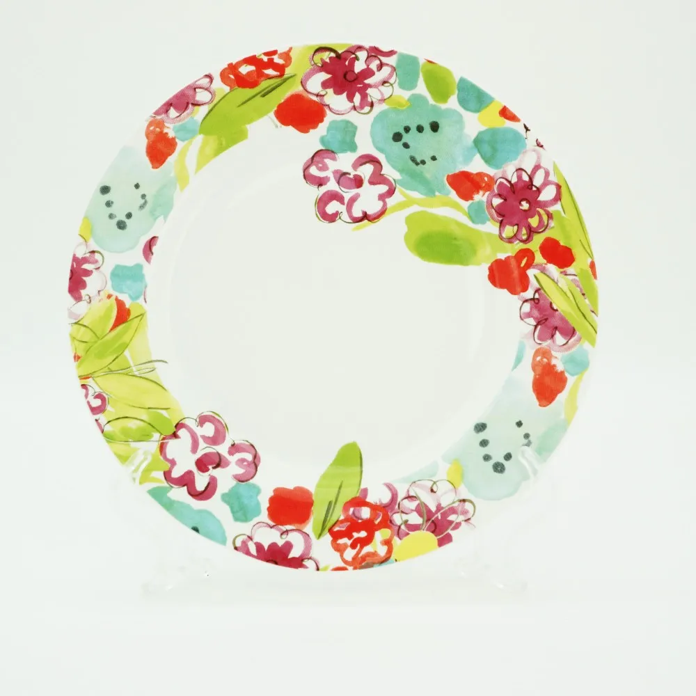 10.5" 11" 12" Inch Korea Exquisite Serveware Custom Printing Wholesale Super White Round Ceramic