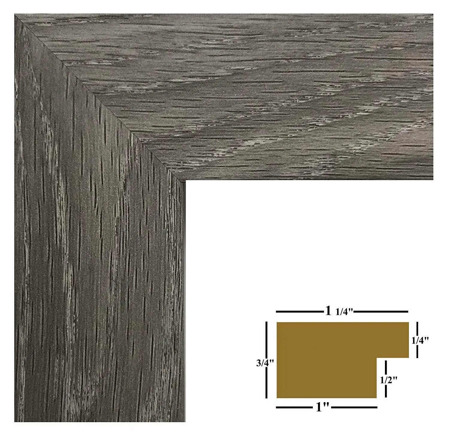 ArtToFrames 11x19 inch Gold Foil with Steps Wood Picture Frame 2WOMB-847-2186-11x19