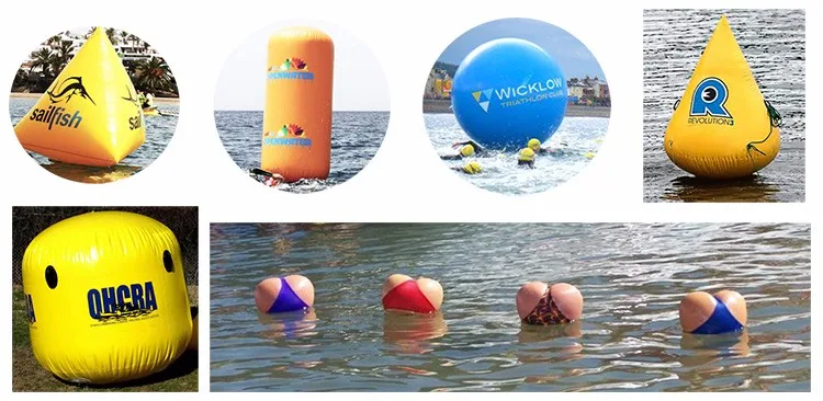Open Water Race Markers Cylinder floater Inflatable Marker Buoys