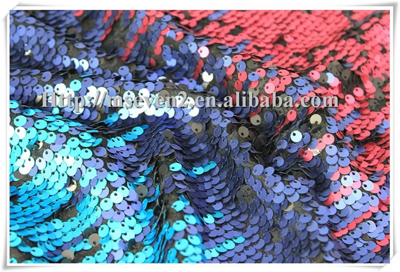Wholesale Pvc Reversible Sequins Embroidery Fabric,Shiny Colorful