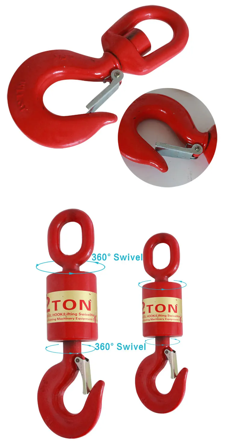 Painted Grade G80 Eye Swivel Safety Hoist Selflocking Hook Buy