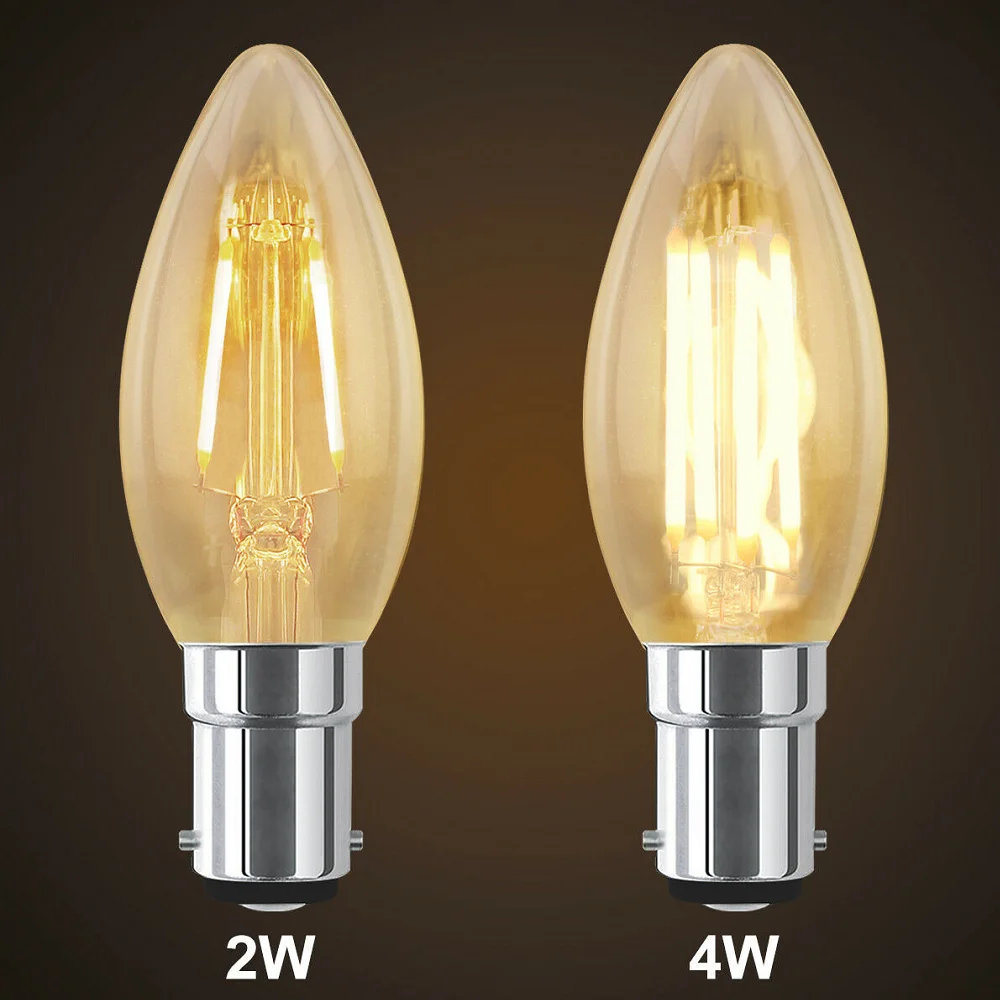 220V 2W 4W Retro Vintage LED Candle Light Bulb B15 Small Bayonet Antique Edison LED Filament Bulb C35