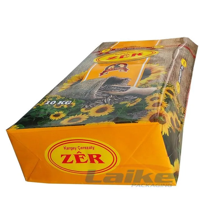 100% Virgin Bopp Laminated 10kg 25kg 50kg Sunflower Seed PP Woven Packing Bags Agricultural Seed Packaging Bag