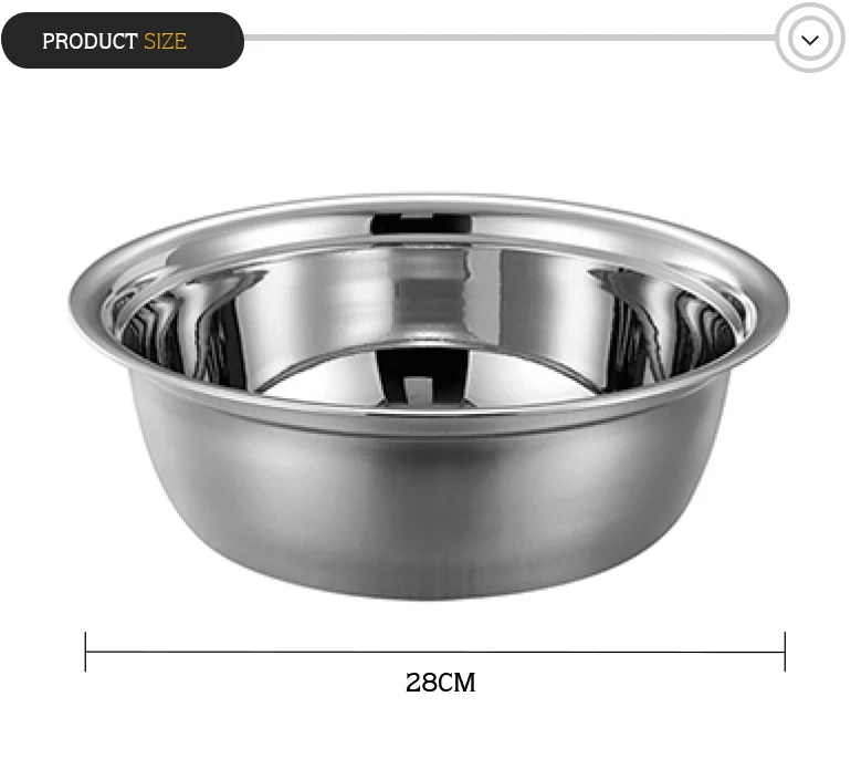 Tableware Round Circular Bowl Stainless Steel Food Basin For Sale - Buy ...