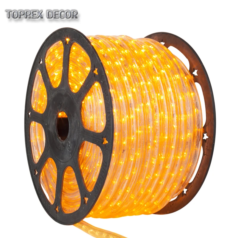 100m 12v orange led neon rope light for garden tree decoration