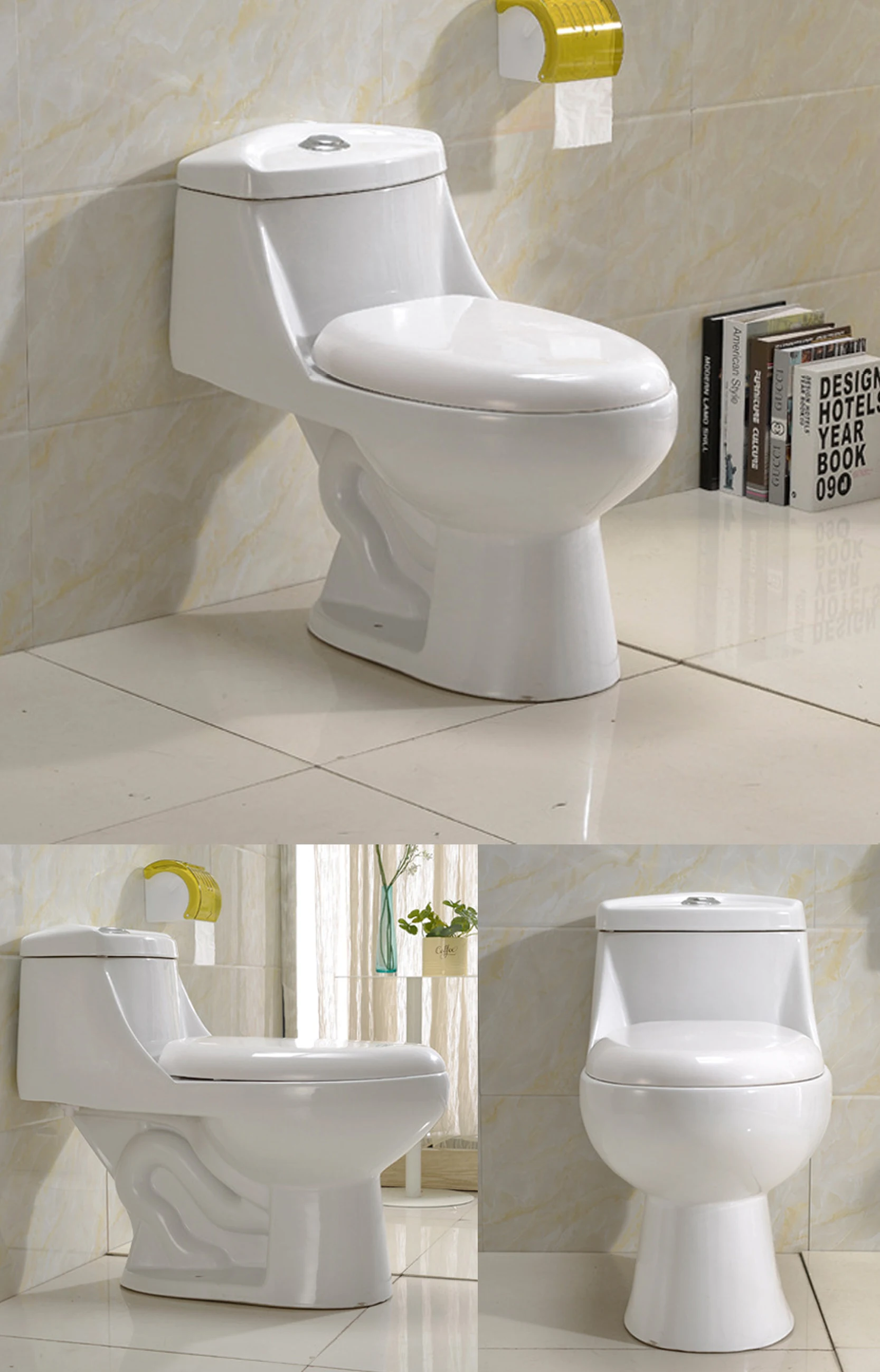 Export to Mexico round ceramic siphonic one-piece Chinese supplier wc toilet JY1019