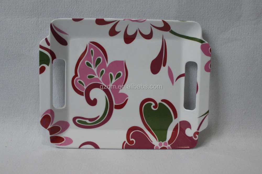 10 Inch Melamine Serving Trays With 2 Handles