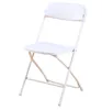 Popular wholesale price white plastic folding steel chair