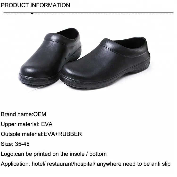 Anti Slip Eva Material Rubber Sole Cleanroom Clogs For Chef Buy