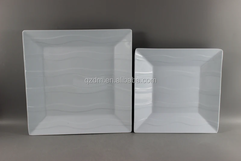 White Mealmine Square Plate Plasict wave plate
