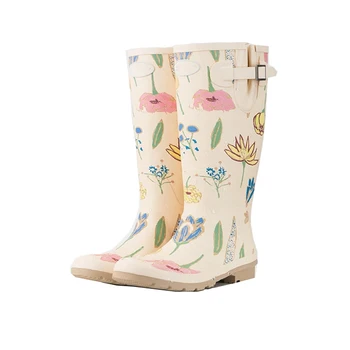 Posh Comfy Ladys Uk Floral Rain Boots 
