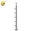 Decorative house stainless steel railing design/ tempered glass stair handrail system/deck fence post