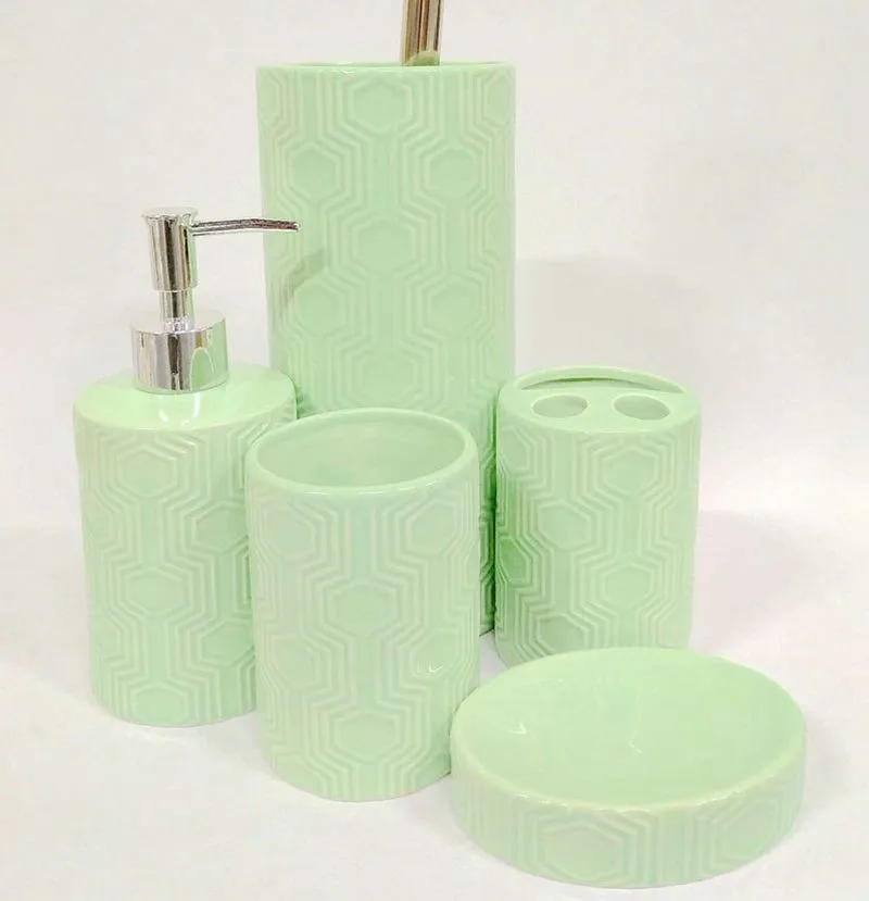 Wholesales Mason Jar Design Ceramic Bathroom Set With Soap Box Buy