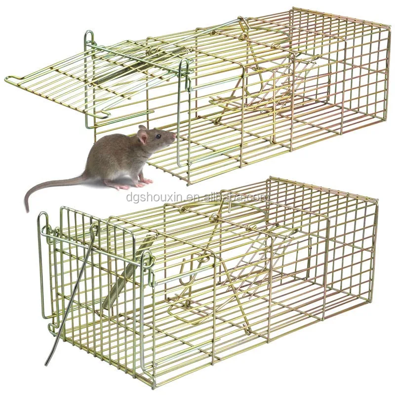 Humane Live Multi Catch Wire Mesh Metal Mouse Rat Animal Trap Cage Sx ...