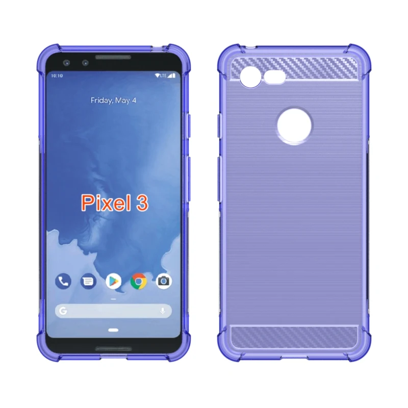 newstyle Carbon Fiber Cover soft Tpu Brushed case For Google Pixel 3