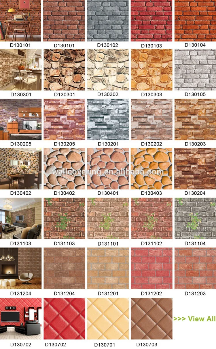 Goedkope imitatie vinyl bricks ontwerp muur papier groothandel ...