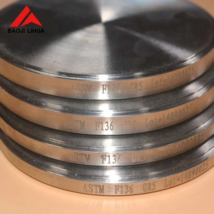 ASTM F67 ASTM F136 gr2 gr4 gr5eli gr23 98 98.5mm dental titanium disc