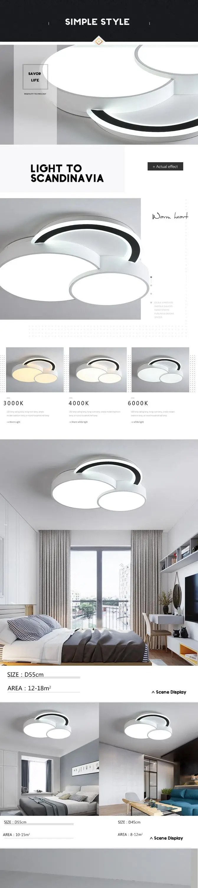 2019 Hot Sales ceiling lamp cover modern Ultra Slim Indoor celling lamp,16w 24w ceiling mounted light
