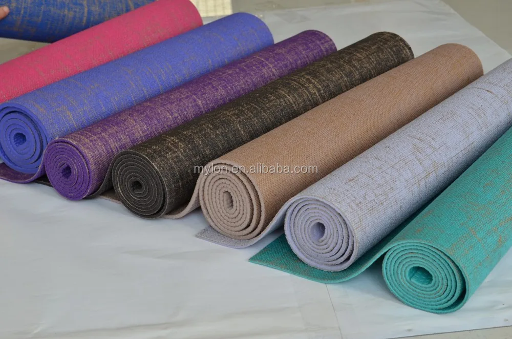 Natural Rubber Jute Yoga Mat/eco Jute Yoga Mats/fancy Jute Yoga Mats