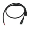 2 way splitter bare wire cable 12v 24v dc power supply for cctv camera
