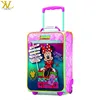 Factory wholesale wheeled school bag for girls, cute girl safari trolley bags