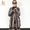 Wholesale Fashional warm Zebra Stripe artificial fur for women overcoats