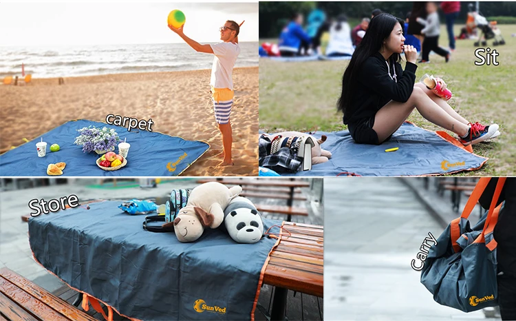 outdoor beach waterproof folding picnic blanket mat