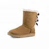 2018 New Fashion Sheepskin Ankle Boots with Bow for Women/Ladies