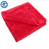 Red Split Microfiber 70% polyester 30% polyamide blend plush edgeless towel