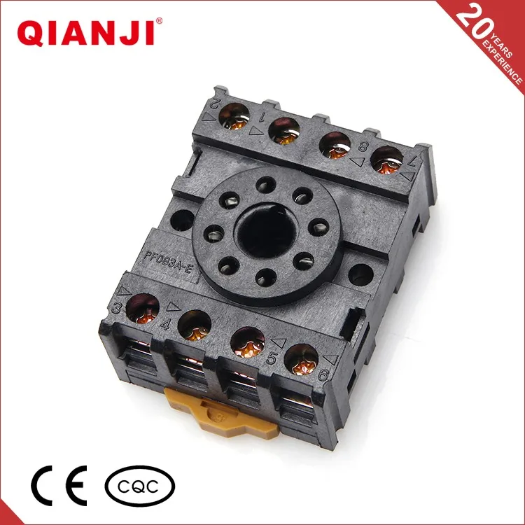 Qianji Online Shop China 8 Pin Industrial Electric Relay Socket Pf083a