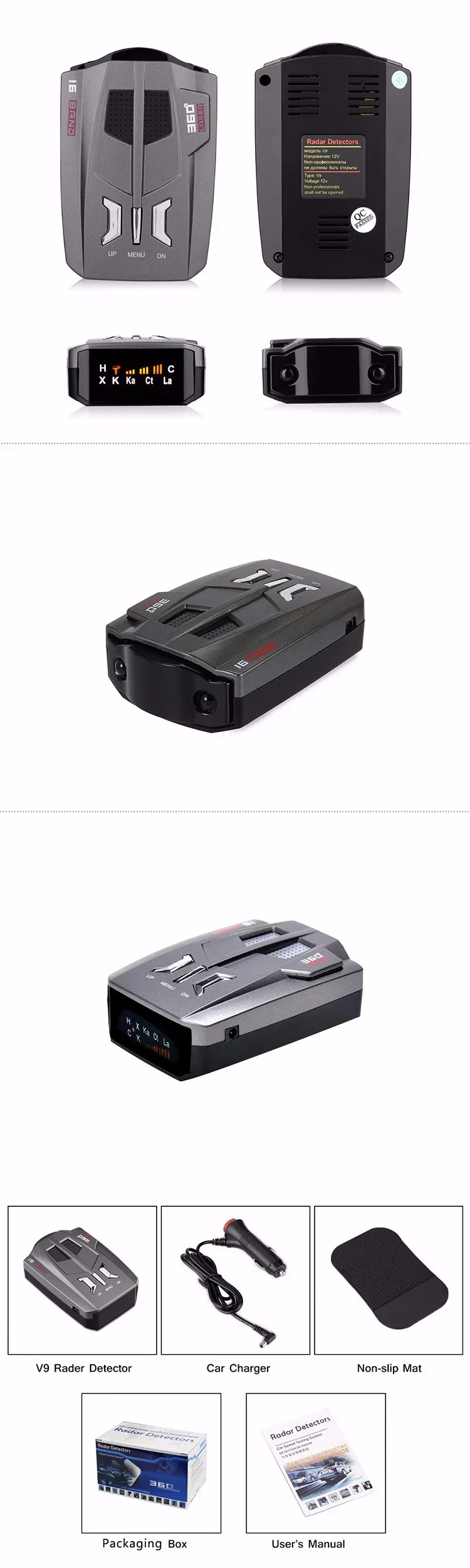 Full Band Car Conqueror Radar Detector K Ka X Ct Laser With 360 Degree Anti Police Radar Detector V9 Speed Gun Camera Radar Buy Full Band Car Radar Detector K Ka X Ct