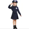 Hot sales police dress school uniform design girls police costume kids