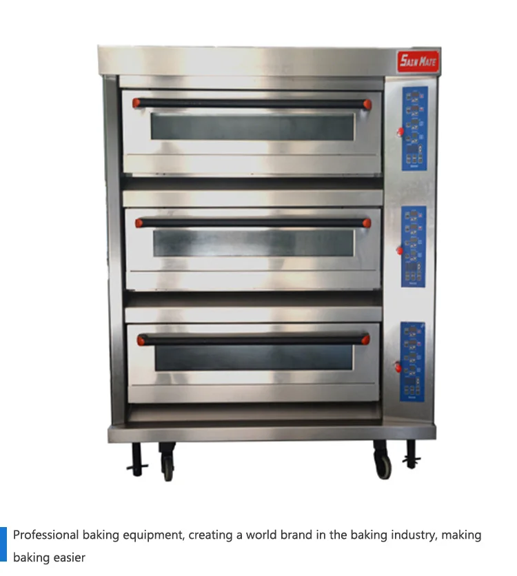 Commercial Bread Bakery Baking Oven3 Layers 6 Trays Electric Equipment
