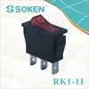 RK1-11 RoHS panel mount rectangular Rocker Switch with indicator 230v/ snap in rocker switch with neon/ 32x14 switch