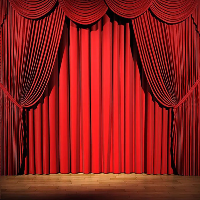 Remote Control Motorized Stage With Curtains For Theater Drapes