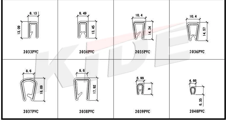 Manufacturer Price Flexible U Shaped Plastic Rubber  Edge  