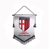 Factory hot sale custom logo satin pennant badge cheap price flag for activity