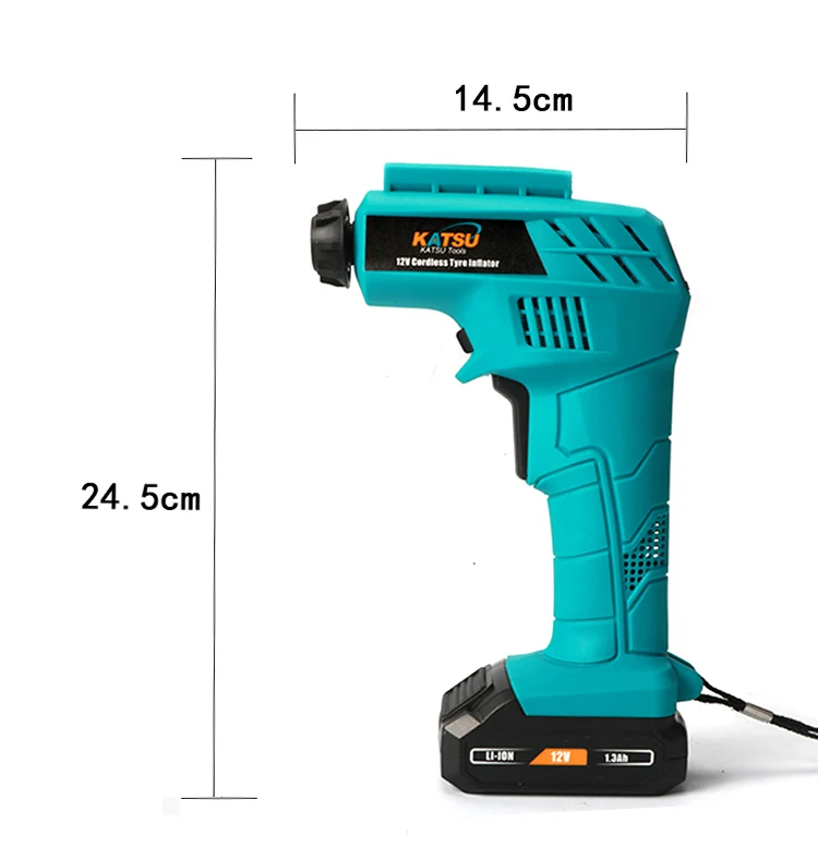 12v Mini Rechargeable Battery Powered Electric Portable Car Air Pump