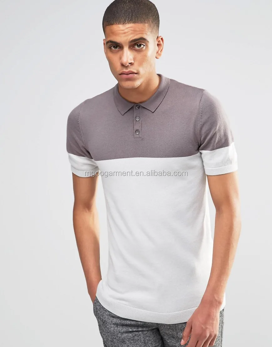 Mgoo Custom Plain Basic Acrylic 2 Colors Polo Shirts For Men Short ...