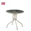 Ripple Pattern Tempered Glass Outdoor Table with Umbrella Hole/Outdoor Umbrella Table / Outdoor Round Table Tops T-07